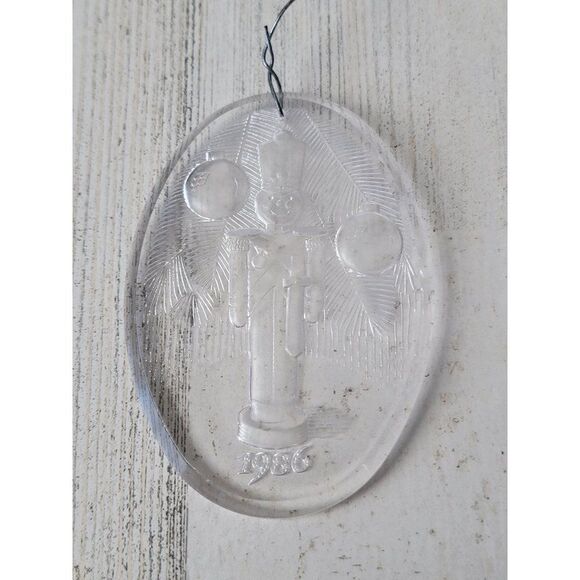 Acrylic 1986 Soldier Boy ornament Xmas Decor clear - Picture 1 of 4